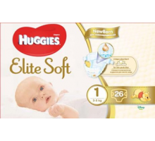 Підгузники дитячі Huggies Elite Soft 1, 2-5кг 26 шт.