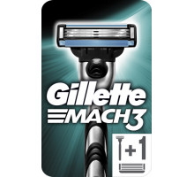 Станок для бритья Gillette Mach 3 с 2 сменными картриджами