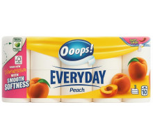 Туалетная бумага Ooops Everyday Peash 3 слоя 10 шт