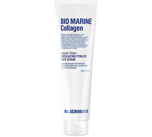 Відлущувальний перлітовий скраб для обличчя Mr. Scrubber Bio Marine Collagen з колагеном і клітинною водою 100 г