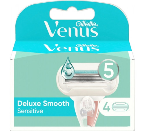 Сменные картриджи для бритья Gillette Venus Deluxe Smooth Sensitive 4 шт (цена за 1шт)