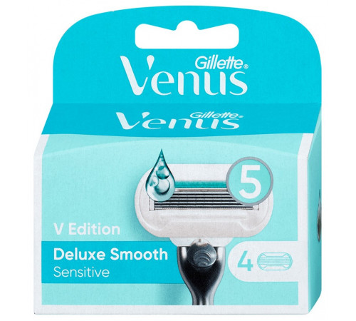 Сменные картриджи для бритья Gillette Venus Deluxe Smooth Sensitive 4 шт (цена за 1шт)