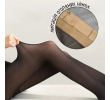 Колготки Pantyhose Імітація голих ніжок розмір XL Чорний