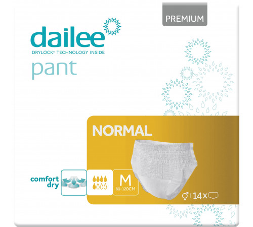 Підгузки-трусики для дорослих Dailee Premium Normal M (80-120 см) 5 крапель 14 шт