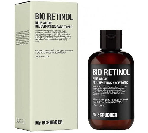 Омолаживающий тоник для лица Mr. Scrubber Bio Retinol с экстрактом синих водорослей 200 мл