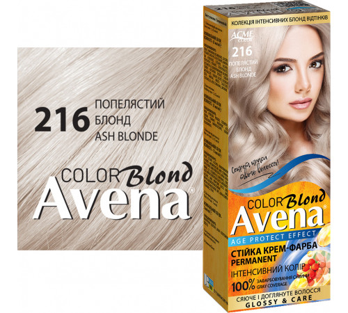 Краска для волос Acme Color Avena 216 Пепельный блонд