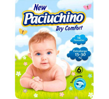 Підгузки дитячі Paciuchino 6 (15-30 кг) 14 шт
