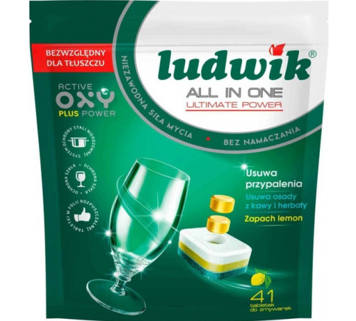 Таблетки для посудомийних машин Ludwik All in One Лимон 41 шт (ціна за 1 шт) Таблетки для посудомийних машин Ludwik All in One Лимон 41 шт (ціна за 1 шт)