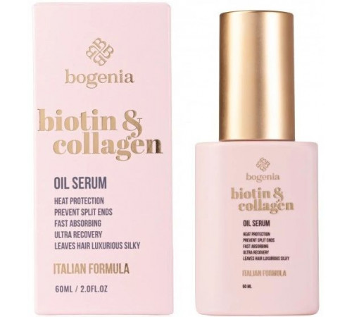 Сироватка-олія для волосся Bogenia BG451.004 Biotin & Collagen 60 мл