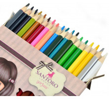 Карандаши детские Yes Santoro Candy 36 цветов 18 штук