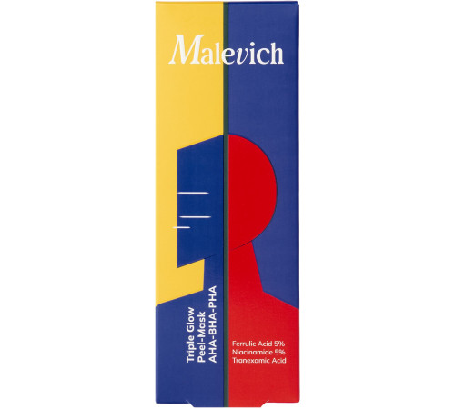 Мультикислотна маска-пілінг Malevich для сяяння шкіри 75 мл Мультикислотна маска-пілінг Malevich для сяяння шкіри 75 мл