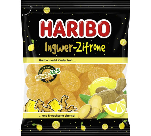 Цукерки желейні Haribo Ingwer -Zitrone 160 г