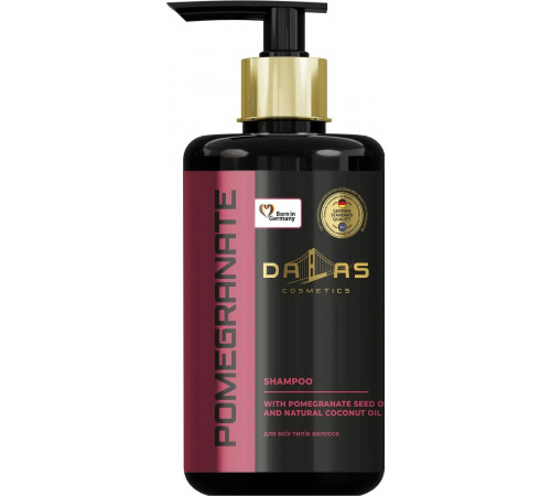 Шампунь для волосся Dallas з олією Гранатових кісточок та Кокосовою олією з дозатором 970 мл