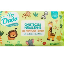 Влажные салфетки для детей Dada Everyday Алое 72 шт