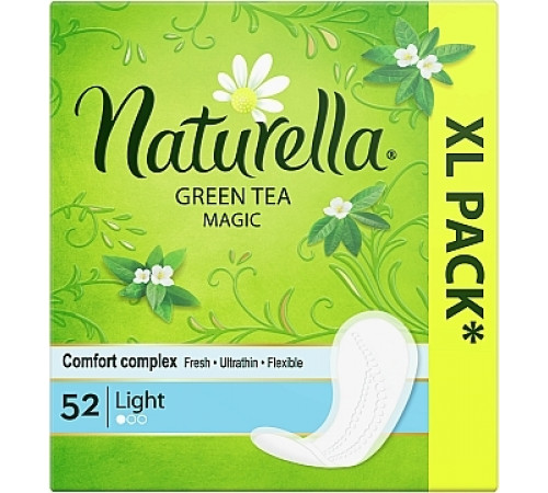 Ежедневные гигиенические прокладки Naturella Green Tea Magic Light 52 шт