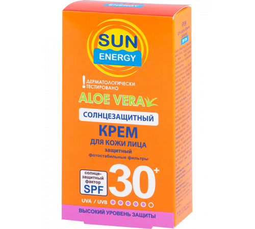 Солнцезащитный крем для лица  Эльфа Sun Energy  SPF 30  30 мл