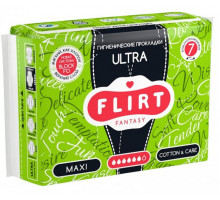 Гигиенические прокладки Fantasy Flirt Ultra Cotton & Care Maxi 6 капель 7 шт
