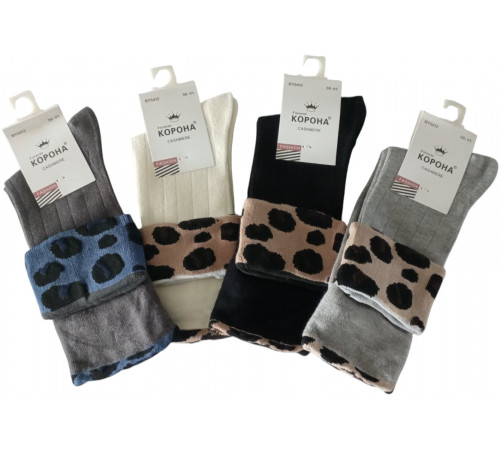 Шкарпетки жіночі довгі Корона BY5412 кашемірові розмір 36-41 Шкарпетки жіночі довгі Корона BY5412 кашемірові розмір 36-41