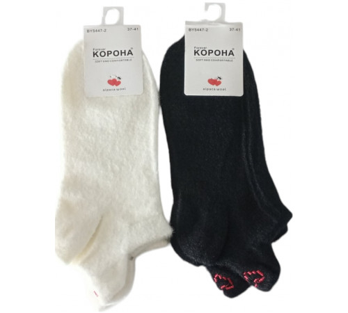 Шкарпетки жіночі короткі Корона BY5447 шерсть альпаки розмір 37-41 Шкарпетки жіночі короткі Корона BY5447 шерсть альпаки розмір 37-41