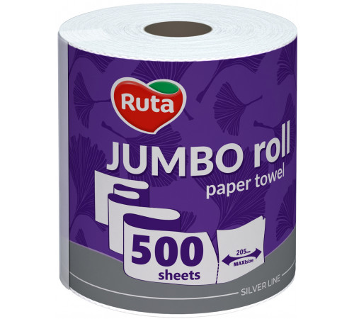 Бумажное полотенце Ruta Jumbo roll 500 отрывов 2 слоя