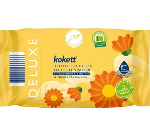Вологий туалетний папір Kokett Deluxe Calendula 50 шт