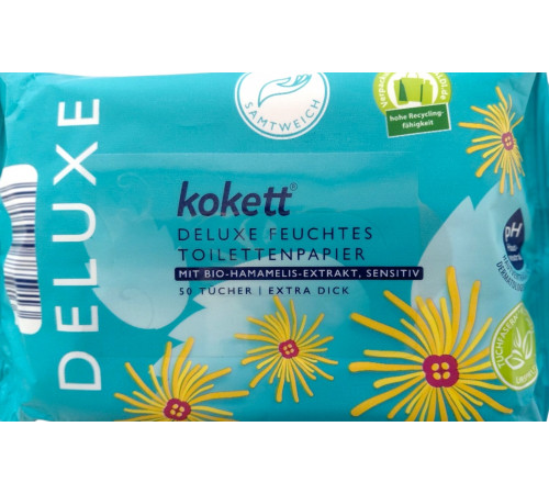 Вологий туалетний папір Kokett Deluxe Hamamelis 50 шт