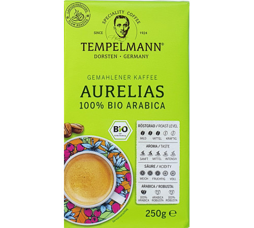 Кава мелена Tempelmann Aurelias 250 г