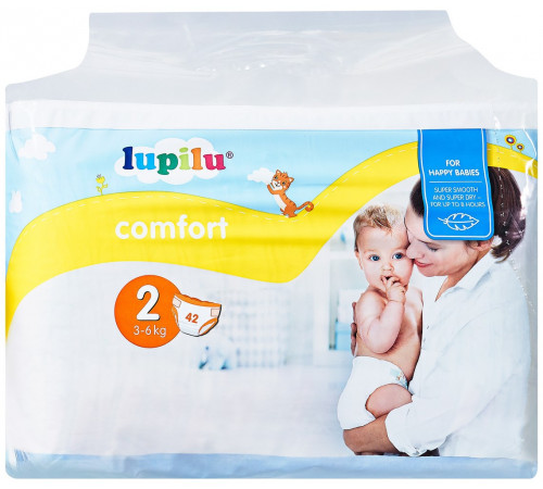 Подгузники Lupilu Comfort 2 (3-6 кг) 42 шт
