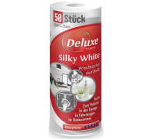 Многоразовые салфетки для уборки Deluxe Silky White в рулоне 50 шт