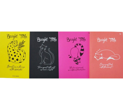 Блокнот 4Profi B6 Bright Title цветные однотонные листы 40 листов