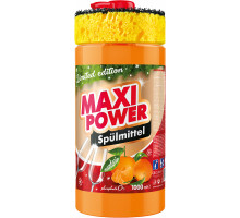 Засіб для миття посуду з губкою Maxi Power Mandarin 1000 мл