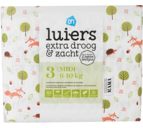 Подгузники Albert Heijn 3 (6-10 кг) 33 шт