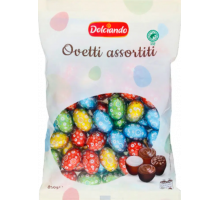 Шоколадні яйця з начинкою Dolciando Ovetti Assortiti асорті 850 г