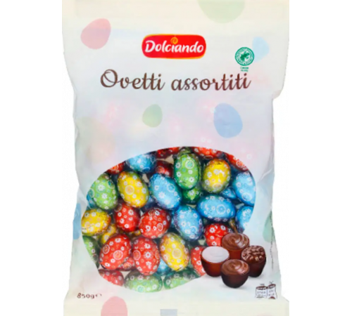 Шоколадные яйца с начинкой Dolciando Ovetti Assortiti ассорти 850 г