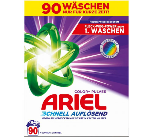 Стиральный порошок Ariel Color Waschmittel Pulver 4.95 кг 90 циклов стирки