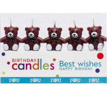 Свечи на торт XY-1101 Little Bear 5 шт