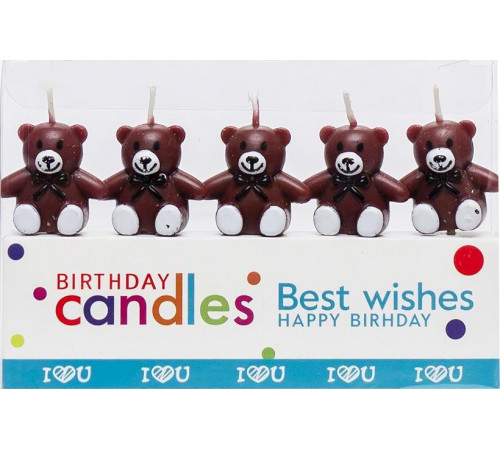 Свечи на торт XY-1101 Little Bear 5 шт