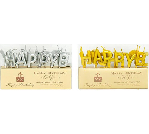 Свечи буквы на торт TL-1052 Happy Birthday
