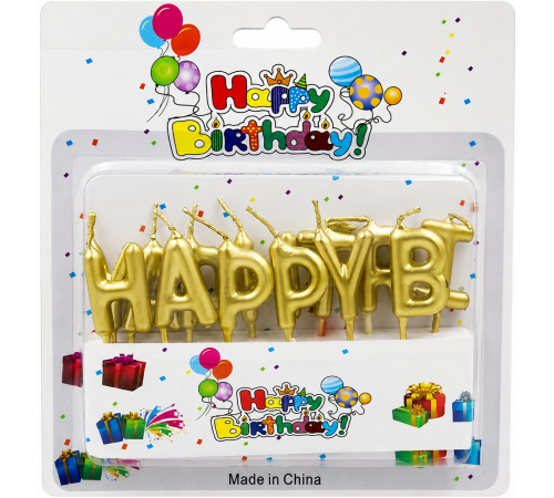 Свічки літери на торт Happy Birthday