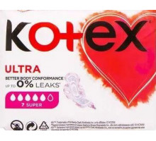 Гігієнічні прокладки Kotex Ultra Dry Super 7 шт