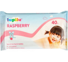 Влажные салфетки детские Lupilu Raspberry Hand & Face Wipes 40 шт
