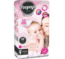 Подгузники детские Poopeys Baby Care Premium Comfort (4) maxi 7-18кг 44 шт