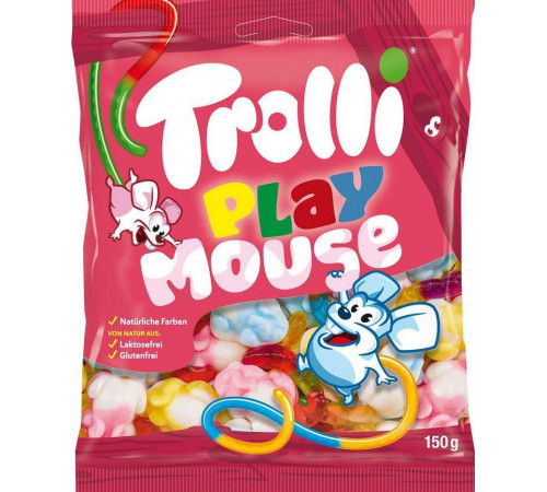 Цукерки желейні Trolli Play Mouse 150 г Цукерки желейні Trolli Play Mouse 150 г