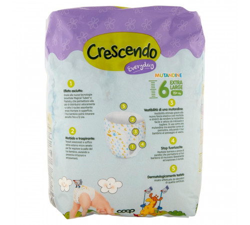 Подгузники-трусики Crescendo 6 (15+кг) 16 шт