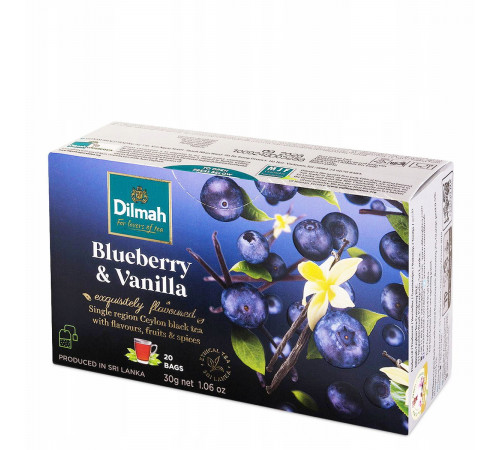 Чай чорний Dilmah Blueberry & Vanilla 20 пакетиків 30 г
