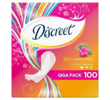 Ежедневные гигиенические прокладки Discreet Deo Summer Fresh 100 шт