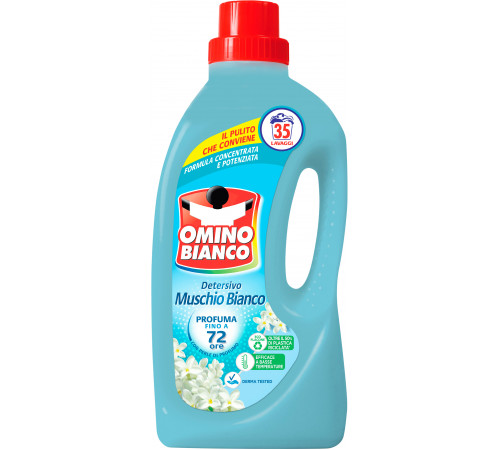 Гель для прання Omino Bianco Muschio Bianco 1.4 л 35 циклів прання Гель для прання Omino Bianco Muschio Bianco 1.4 л 35 циклів прання