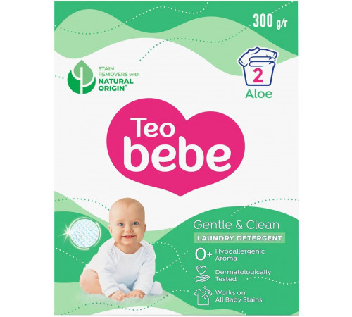 Пральний порошок Teo Bebe Gentle & Clean Aloe 300 г