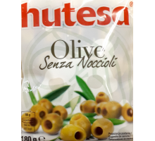 Оливки зеленые без косточек Hutesa 180 г пакет