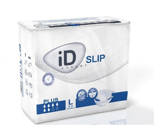 Подгузники для взрослых iD Expert Slip Plus Large 3 115-155 см 30 шт (РЕ)